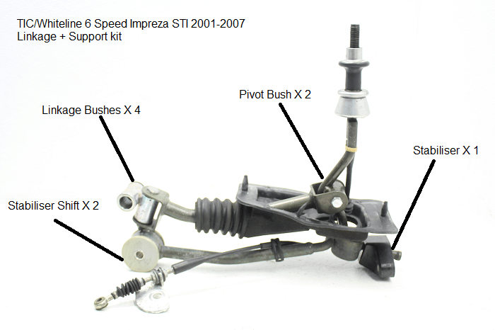 Subaru Impreza STI 6 Speed gearbox Bushes linkage-Pivot Kit - Slowboy Racing
