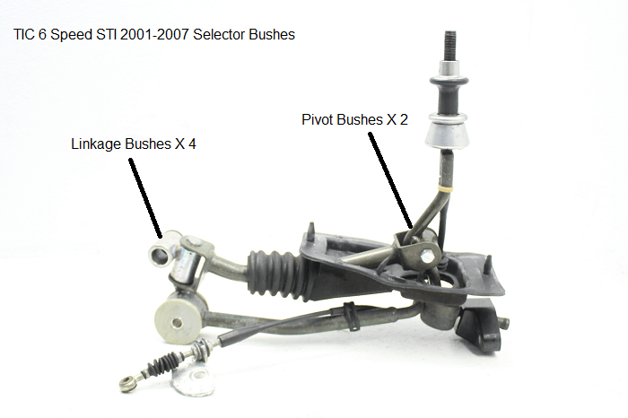 Subaru Impreza STI 6 Speed gearbox Linkage Bushes and Pivot Bush TIC - Slowboy Racing