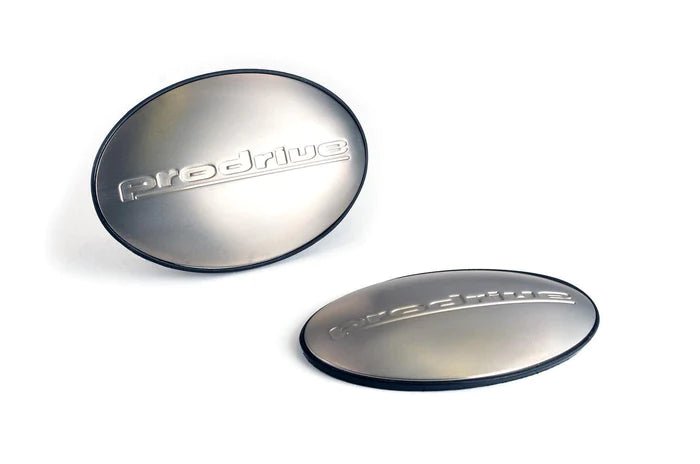 PRODRIVE P1 TITANIUM WING BADGES (PAIR) - Slowboy Racing