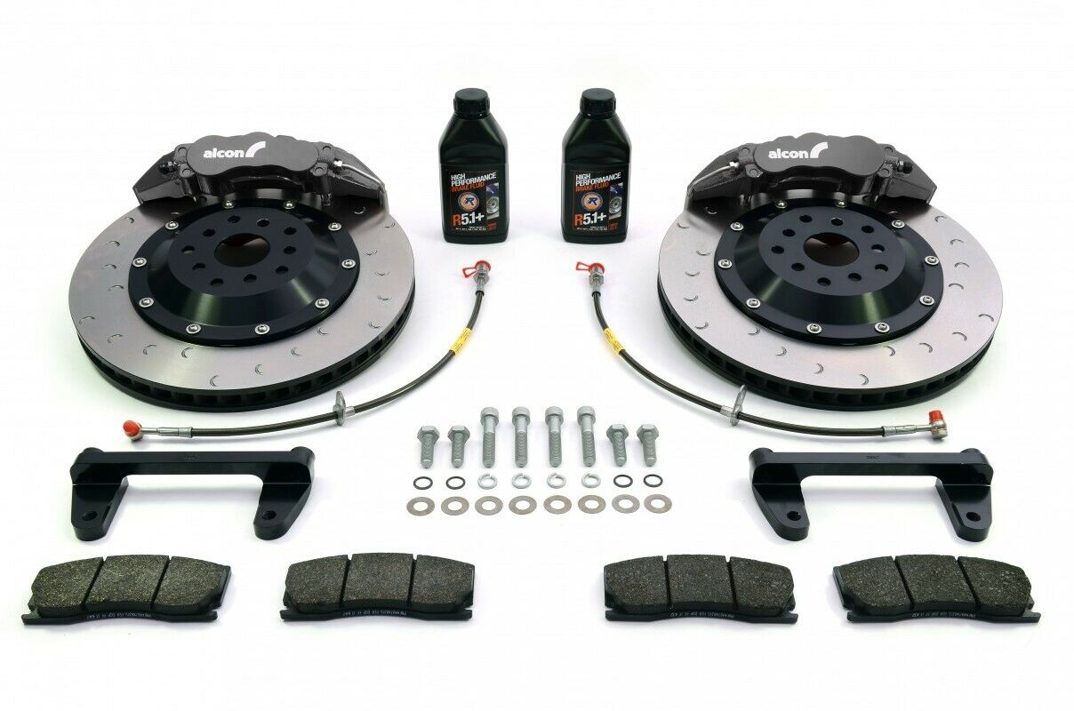 RCM Alcon 6 pot front brake kit black 365mm - Slowboy Racing